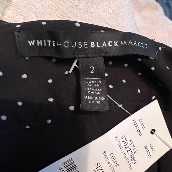 White House Black Market Women’s Skirt Size 2 Black/polka dot - Picture 3 of 4